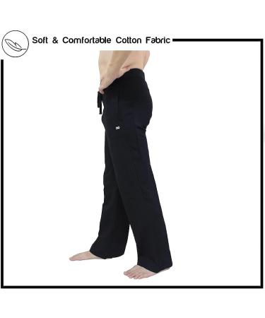 YogaAddict Men's Long Yoga Pants - Black Small for Pilates, Fitness, Meditation, Tai Chi, Martial Arts - Buy Online on GoSupps.com