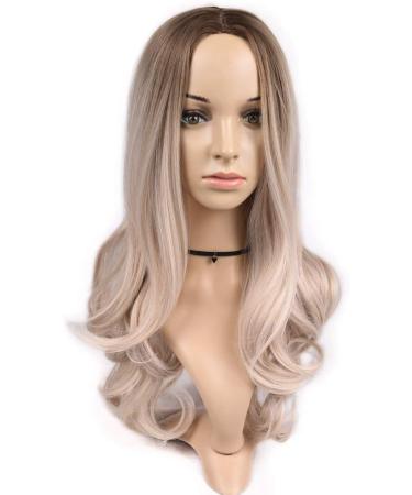 Ombre Wig Brown To Ash Blonde Redlution High Density Heat Resistant Synthetic Hair Weave Full Wigs For Women RN-135 - Buy Online on GoSupps.com
