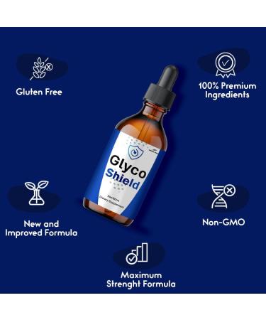 (5 Pack) Glyco Shield Drops All Natural Blood Formula Support GlycoShield Liquid Supplement for Men and Women Maximum Strength - Buy Online on GoSupps.com