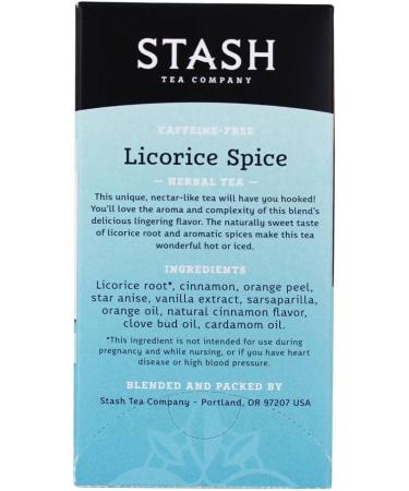 Stash Tea - Caffeine-Free Licorice Spice Herbal Tea - 20 Tea Bags - Buy Online on GoSupps.com