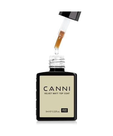 CANNI Gel Matt Top Coat Nail Polish 1Pcs Matt Top Coat 9ML Long Wear For Gel Nail Polish Soak Off LED UV Nail Lamp Gel DIY For Home and Nail Salon