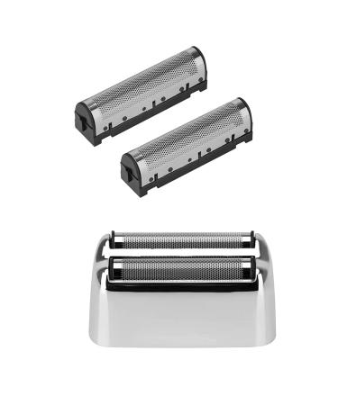 Kaynway Professional Shaver replacement film and cutter shear film compatible with BabylisSpro Barberology Metall FX Collection Wireless shaving film - 2 foils 2 blade 1 cutter (silver)