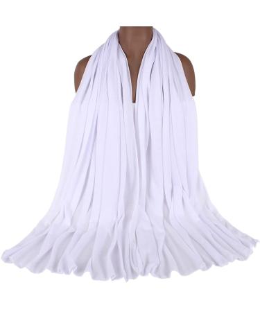 Kachanaa Ultra Soft Stretch Jersey Turban Head Wrap White Scarf for Black Women - Buy Online on GoSupps.com
