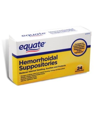 Equate Hemorrhoidal Suppositories 24 Ct by Equate