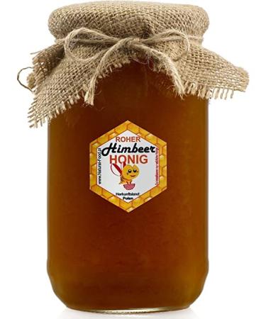 Natural food raw honey - directly from the beekeeper - raw of course - without additives - unfiltered - not thrown or heated - gift idea - 11 kg - raspberry honey raspberry honey 11 kg (1 Pack)