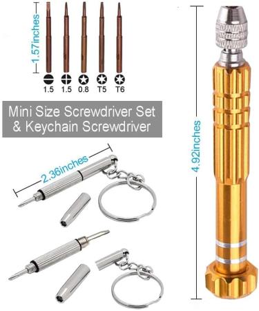Eyeglass Glasses Screwdriver  Mini Eyeglass Glasses Repair Kit  Multifunctional Small Screwdriver for Laptop  Watch(Yellow) - Buy Online on GoSupps.com
