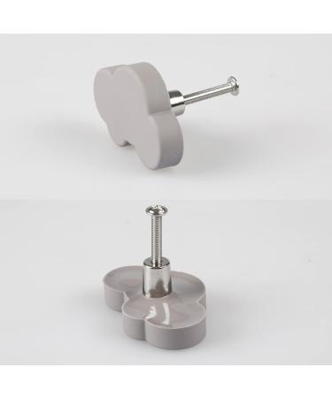 Videelly 8-Piece Soft Rubber Cartoon Cloud Cabinet & Drawer Handles | Silicone Door Knobs for Children's Rooms | Gray Furniture Accents - Buy Online on GoSupps.com