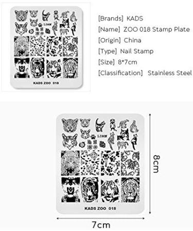 KADS Nail Art Stamping Plates Set Image Template Stencils Pattern with Stamping Plates Holder Case Organizer (ZO018) - Buy Online on GoSupps.com