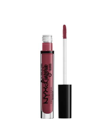 NYX PROFESSIONAL MAKEUP Lip Lingerie Gloss - Euro Trash  Dark Pink-Brown Euro Trash 0.11 Ounce (Pack of 1)