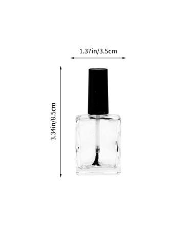 Frcolor 5pcs 15ml DIY Square Nail Polish Glass Bottles - Refillable Empty Vials with Brush for International Shipping - Buy Online on GoSupps.com