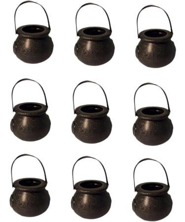 OFFSCH 9 Pcs Large Cooking Pot Halloween Candy Holder Mini Halloween Pumpkin Bucket Black Halloween Candy Bowl Halloween Candy Stands Cauldron Halloween Pendants Decorations Props Skull - Buy Online on GoSupps.com