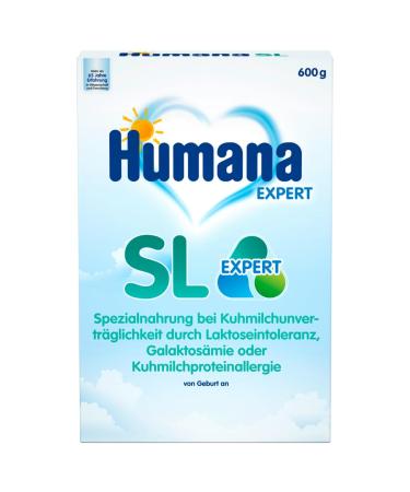 Humana SL Expert from birth special food for cow's milk intolerance through lactose intolerance galactosemia or cow's milk protein allergy for infants and toddlers 600 g