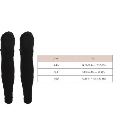 Buy Black Knee-High Compression Stockings for Men & Women | Oversize Support Stockings 23-32 mmHg for Running & Hiking | Improve Blood Circulation - Buy Online on GoSupps.com