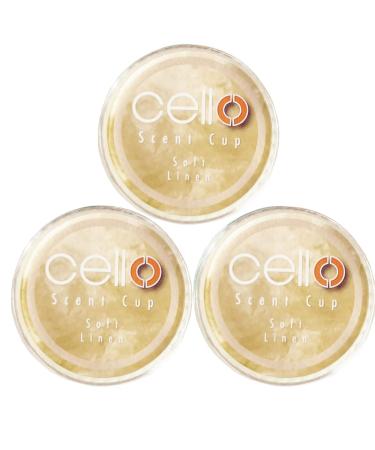 Cello Soft Linen Scent Cup x3. Tealight Scented Candles. High Fragrance Tea Lights Candles. Divine Scented Candle Melt Cups. for Tealight & Candle Holders. Stunning Candles Gifts for Women.