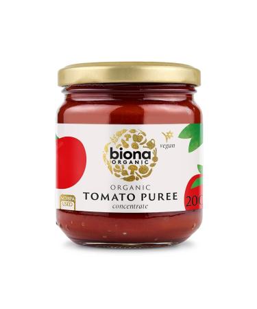 Biona Organic Tomato Puree 200g - Tomato Concentrate made from 100% Organically Certified Tomatoes - No Added Sugar Salt or Preservative - Non GMO Vegan 200 g (Pack of 1) - Buy Online on GoSupps.com