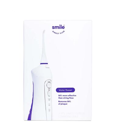 SmileDirectClub Cordless Water Flosser with 2 Nozzles - Waterproof Teeth Cleaner with 3 Pressure Modes - Removes 99% of Plaque 1 Count (Pack of 1)