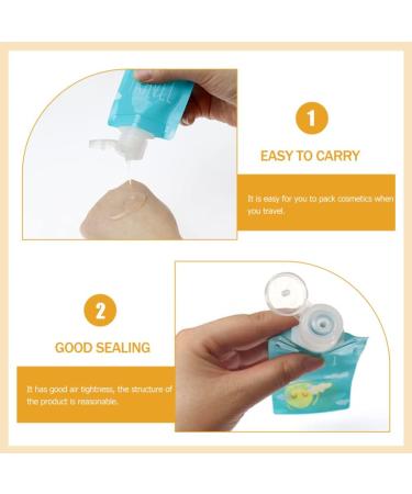 Lurrose 4-Pack Refillable Squeeze Pouch - Travel Size 100ml Cosmetic Containers for Shampoo & Shower Gel - Ideal for International Shipping - Buy Online on GoSupps.com