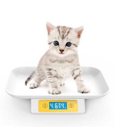 Mindpet-Med Digital pet scale for small animals accuracy1g measurement range 15kg/33ib unit g/lb/oz/tl/ml suitable for kitten puppy (yellow)