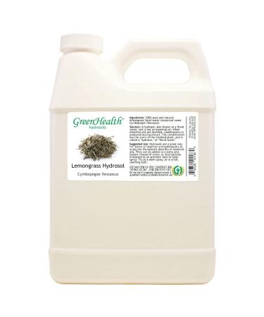 Lemongrass Hydrosol (Floral Water) - 32 fl oz Plastic Jug w/ Cap (NOT Oil) 32 Fl Oz (946 ml) Plastic Jug