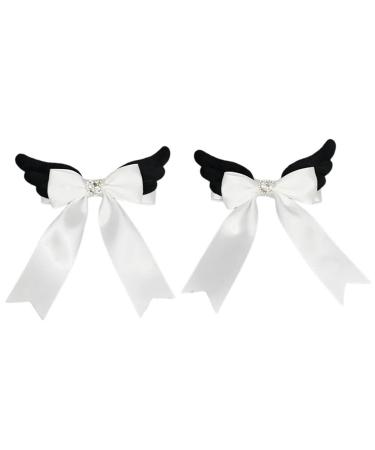 Handmade Hair Accessories Hair Clips Fashionable Hairpin Bowknot Hat with Ribbon Perfect for Party and Daily Wear White