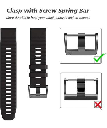 Notocity 22mm Silicone Quick-Fit Bracelet for Garmin Fenix 6/6 Pro/7/5 Plus/Forerunner 935/945/Instinct - Durable Stylish Multiple Colors Available - Buy Online on GoSupps.com