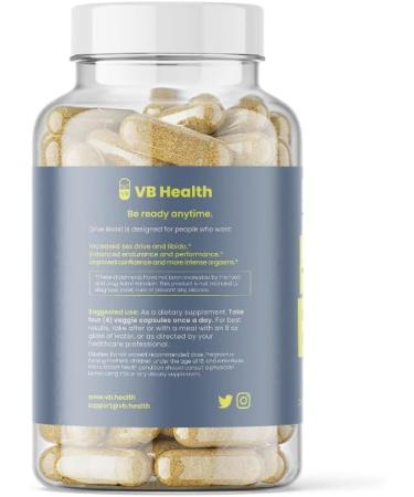 VB Health Drive Boost Sexual Health Supplement (120 Capsules) Support Stamina & Libido Made with Maca Tongkat Ali Tribulus Terrestris and Red Ginseng Made in The USA - Buy Online on GoSupps.com