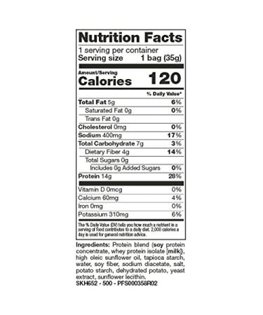 ProtiWise Doctors Weight Loss Protein Chips - 7 Bags Sea Salt & Vinegar Snack | Healthy Gluten Free Low Calorie High Fiber Diet Control - Buy Online on GoSupps.com