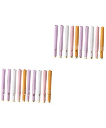 FRCOLOR 10 Pcs Retractable Lip Brush Lip Gloss Lip Brush for Lipstick Lip Beauty Tool Lip Lip Balm Lip Scrub Brush Travel Aluminum Alloy Applicator Brush Metal Shell