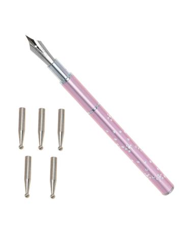 1 Set Nail Art Pen Nail Art Liner Brush Nails Accessories Tools Nail Dotting Tool Nail Painting Pen Dotting Pen Diy Embroidery Tool Nail Polish Pens Stainless Steel Pencil Painted