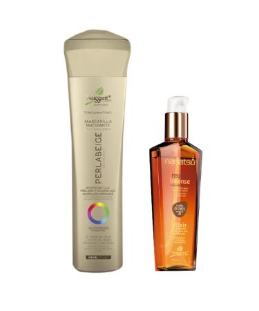 naissant Set Treatment Mask and Argan Oil. Color Care Hair Intensifier and Damage Repair. Without Salt and Parabens for Blonde Hair (Perla Beige) - Buy Online on GoSupps.com