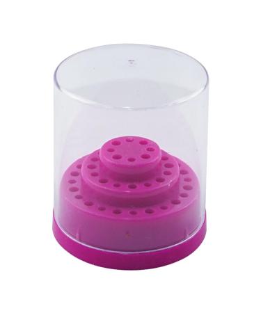 lmoikesz Neat And Tidy Nail Drill Bits In Order Nail Drill Bits Holder Nail Drill Grinding Bit Holder Box PP Stylish Appearance rose red