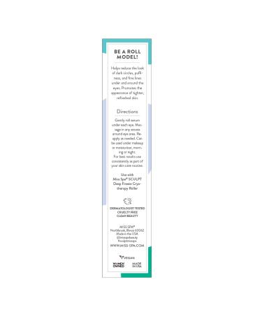 Miss Spa 5-in-1 Roll On Under Eye Serum with Vitamin B3 - Anti-Aging, De-puffing & Brightening Formula - Buy Online on GoSupps.com