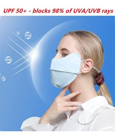 Ligart UPF 50+ Breathable Sun UV Protection Face Mask for Women - Black - Buy Online on GoSupps.com