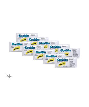 Refreshing wipes made of soft cotton | Pack of 10 | The shower in your pocket (Lemon)