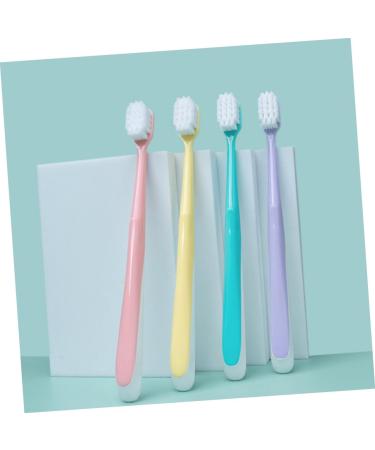 4-Piece Soft Cotton Toothbrush Set - Large Head Plastic Oral Hygiene Brushes for Women | Macaron Colors | Body Care - Buy Online on GoSupps.com