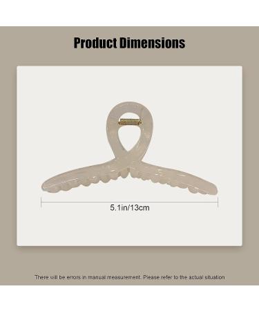Off-White Large Jelly Hair Claw Clips for Women - Recycled Plastic Matte Butterfly Clip Hair Accessory - Buy Online on GoSupps.com