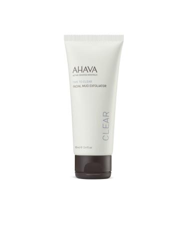 AHAVA Time to Clear Facial Mud Scrub - Gentle facial scrub with mineral mud and tiny granules - 100ml