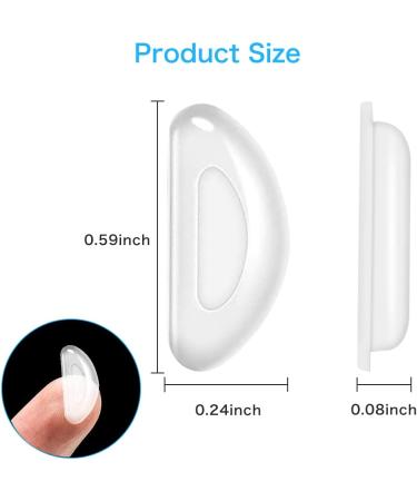 Festful Silicone Eyeglass Nose Pads - 5 Pairs Clear Anti-Slip Soft Nose Protectors - Buy Online on GoSupps.com