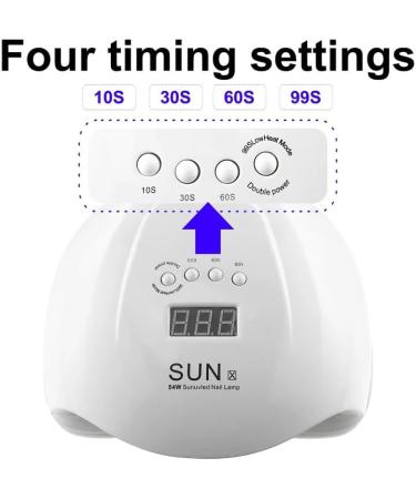 SUN X 54W EAC UV LED Nail Lamp | Professional Nail Dryer for Gel Polish, Acrylic, Polygel | Fast, Durable, Easy to Use - Buy Online on GoSupps.com