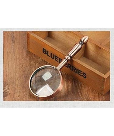 Glass Glass Full Metal Handheld Old Man Reading Magnifier Reading Newspaper HD Optical Glass Bronze Single Magnifier Magnifier for Reading Made in China - Buy Online on GoSupps.com