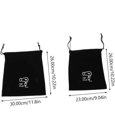 WOONEKY 10 Pcs Storage Bag Travel Bag for Hair Styling Tools Styling Tools Drawstring Bag Black Velvet - Buy Online on GoSupps.com