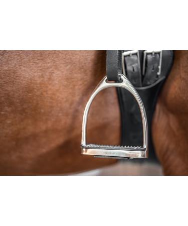 Equinate Stirrups Luna 10cm Stainless Steel | Anti-Slip Rubber Tread | Durable for Adults & Children | Set of 2 - Buy Internationally - Buy Online on GoSupps.com