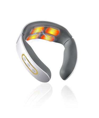Massage device neck massager neck massage device with heat function electrical massage device wireless 6 modes 9 intensity levels pain relief with neck shoulder for home office trip