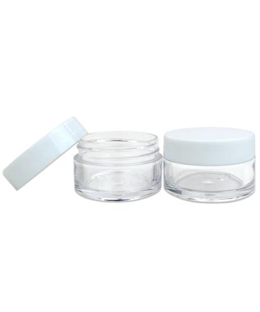 Beauticom 24 Pieces Clear Jars Set - 20G/20ML with White Lids for Lotion Creams Toners & Lip Balms - BPA Free | Ideal for Makeup Samples & International Shipping - Buy Online on GoSupps.com