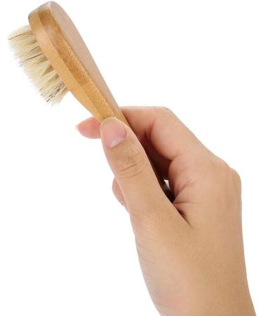 Sonew Facial Cleansing Brush Natural Bristle Brush for Dry Brushing and scrubbing Handle Skin Cleansing Brush exfoliating deep Cleansing - Buy Online on GoSupps.com