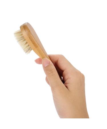 Premium Wooden Handle Facial Cleaning Brush | Natural Bristles for Men & Women - Perfect for Dry Brushing & Exfoliation - Buy Online on GoSupps.com