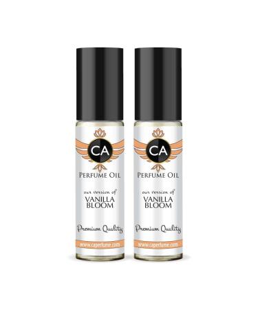 CA Perfume Impression of Emra Vanilla Bloom For Women & Men Replica Fragrance Body Oil Dupes Alcohol-Free Essential Aromatherapy Sample Travel Size Concentrated Long Lasting Roll-On 0.3 Fl Oz-X2