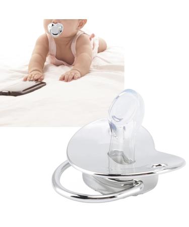 Premium Silicone Pacifier Set & Rhinestone Pacifier Chain for Babies (6-18 Months) | BPA-Free Gift in Silver - Buy Online on GoSupps.com