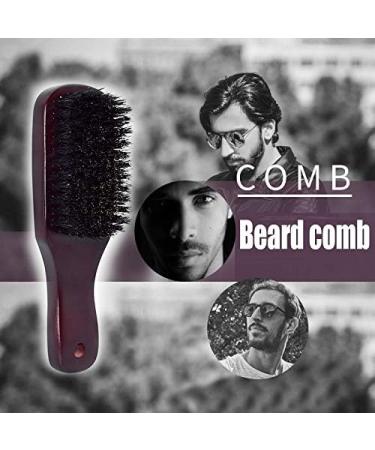 ENERRGECKO Boar Bristle Mustache & Beard Brush for Men | Premium Facial Hair Comb & Styling Tool - Buy Online on GoSupps.com