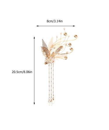 Minkissy Chinese Tassel Hair Fork - Vintage Japanese Style Hairpin with Leaves and Pearls for Women and Girls | Christmas Cosplay Hanfu Accessory - Buy Online on GoSupps.com